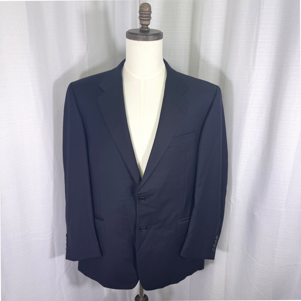 Hickey Freeman Blazer 43S Navy Loro Piana Tasmanian Wool Boardroom Jacket Union